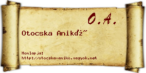 Otocska Anikó névjegykártya